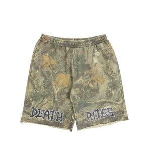 Script Cut-Off Sweat Shorts - Tree Camo