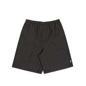 Baggy Seersucker Beach Short -  Black