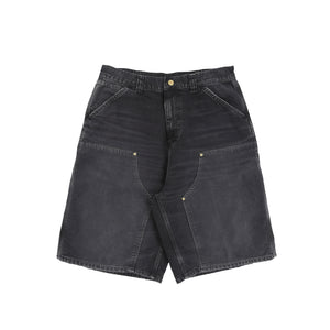 OG Double Knee Short-Black destroy wash