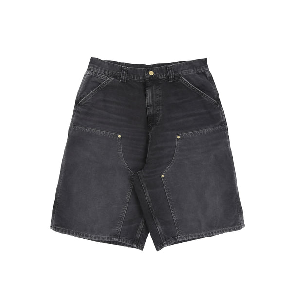OG Double Knee Short-Black destroy wash