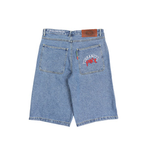 Curve Denim Shorts - Washed Blue