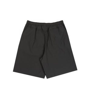 Baggy Seersucker Beach Short -  Black