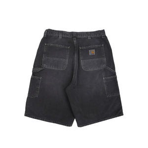 OG Double Knee Short-Black destroy wash