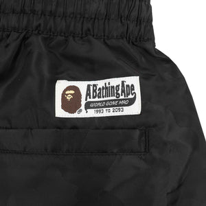 Solid Camo Bathing Ape Logo Shorts - Black