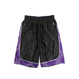 Cross Plaid Shorts - Purple/Black