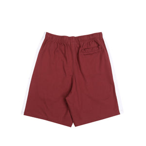 Stripe Jersey Short - Burgundy
