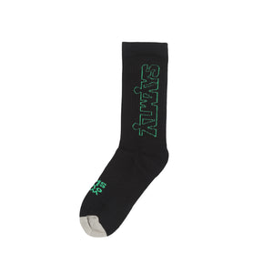 Human Sock - Black/Green