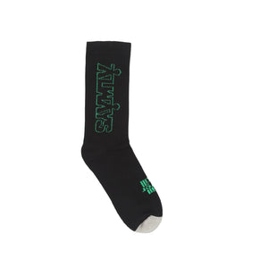 Human Sock - Black/Green