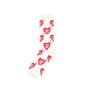 Heart Socks - White