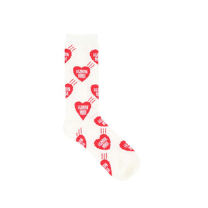 Heart Socks - White
