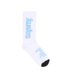 Human Sock - White/Baby Blue