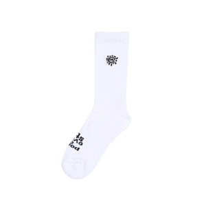 Mini Embroidered @sun Sock - White
