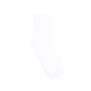 Oval Logo Quarter Sock - White