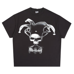 Lasered Jester T-Shirt  - Black