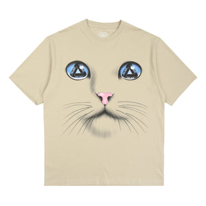 Cat Face T-Shirt - Chalky Green