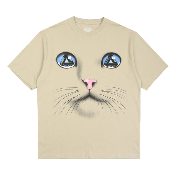 Cat Face T-Shirt - Chalky Green
