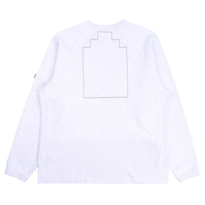 Half Panel Rib Crewneck - Grey