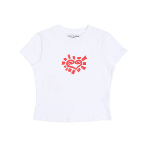 He@rt Baby T-Shirt - White/Orange