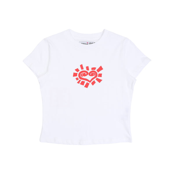 He@rt Baby T-Shirt - White/Orange