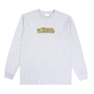 Camo Logo LS T-Shirt - Heather Grey