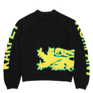 Lion Woven Sweater - Black