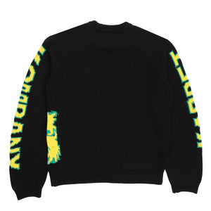 Lion Woven Sweater - Black