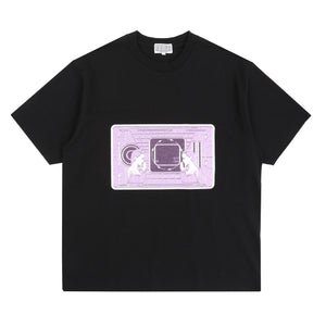 One Dimensional Projection T-Shirt - Black