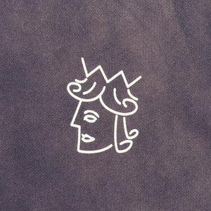 Sun Faded Queenhead Logo S/S T-Shirt - Navy