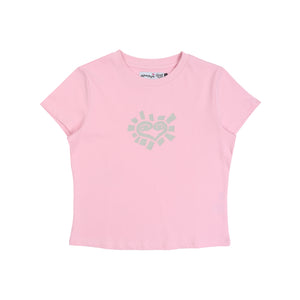 He@rt Baby T-Shirt - Pink/Silver