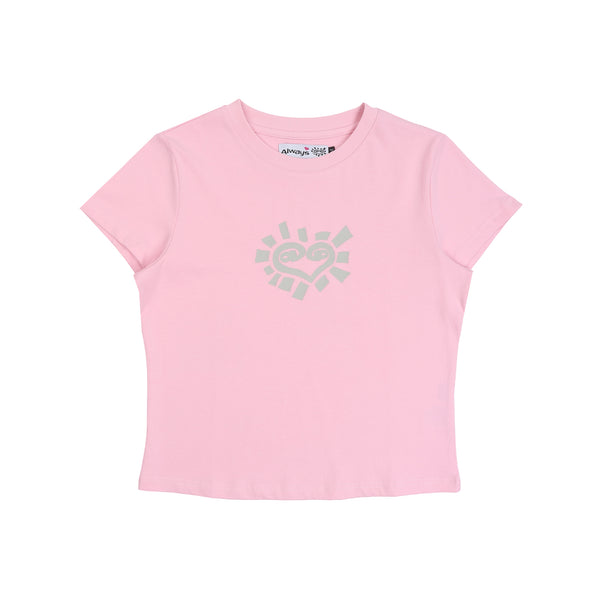 He@rt Baby T-Shirt - Pink/Silver