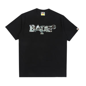 Hybrid Camo Mixed Logo T-Shirt - Black