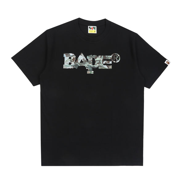 Hybrid Camo Mixed Logo T-Shirt - Black