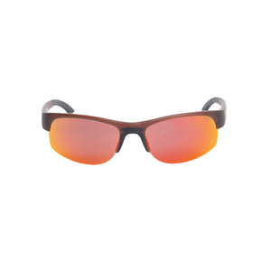 Hiro Sunglasses - Frost Brown/Red Mirror