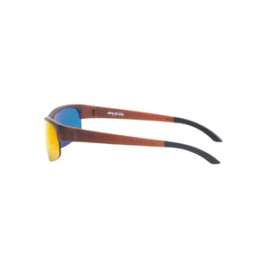 Hiro Sunglasses - Frost Brown/Red Mirror