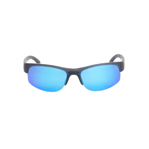 Hiro Sunglasses - Frost Black/Blue Mirror
