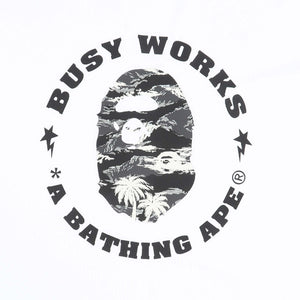 Palm Tree Camo Busy Works Sta T-Shirt - White