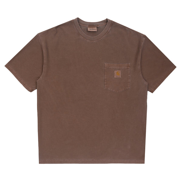 S/S Loose Pocket T-Shirt-Tobacco garment dyed