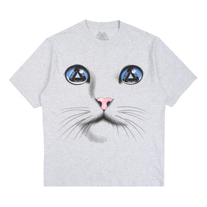Cat Face T-Shirt - Grey Marl