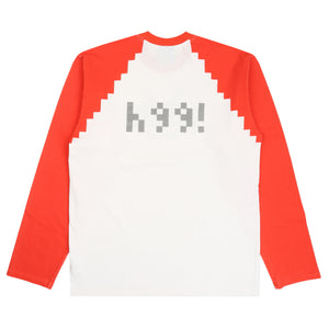 Pixel Raglan L/S - Red/White