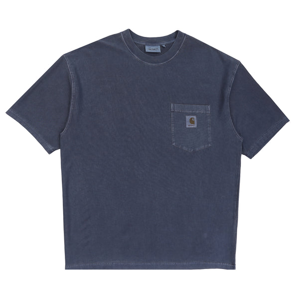 S/S Loose Pocket T-Shirt-Dark Navy garment dyed