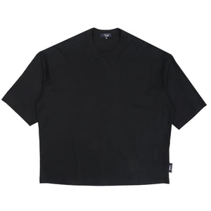 Cotton Jersey Brushed T-Shirt - Black