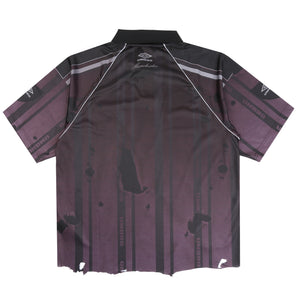 Distressed Spycam Polo  - Purple/Black