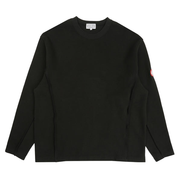 Side Seam DBL Knit LS - Black