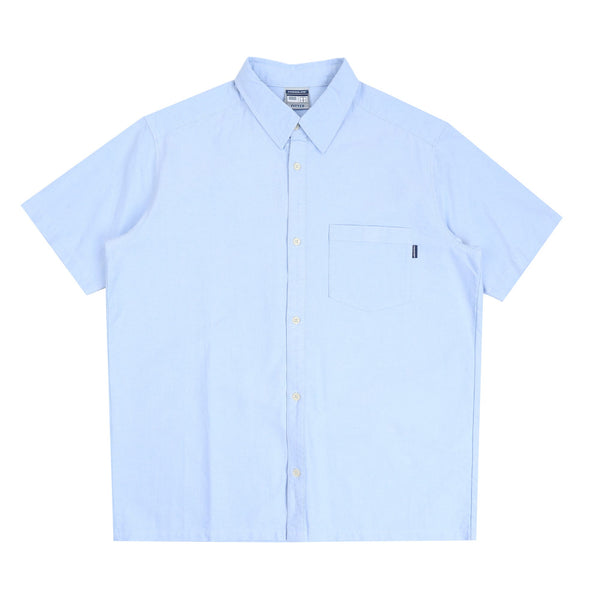 SS Button Up Shirt Fitted - Blue