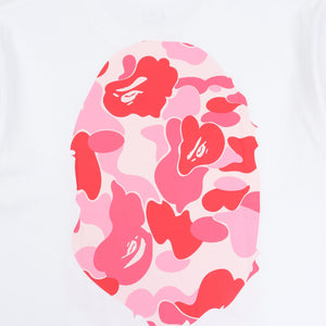 ABC Camo Big Ape Head T-Shirt - White/Pink