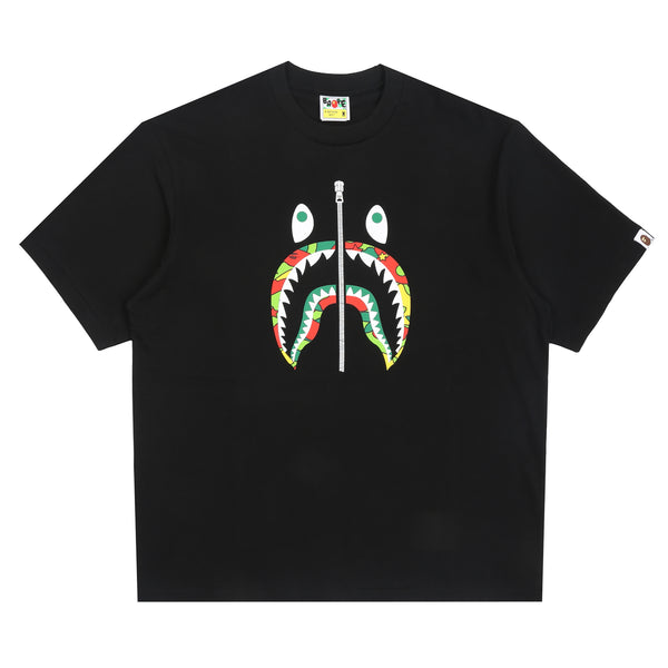 Sta Camo Shark Face Relaxed Fit T-Shirt - Black