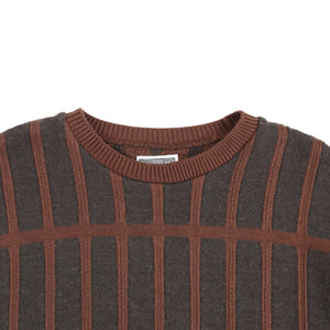 Rectangular Bar Knit - Brown