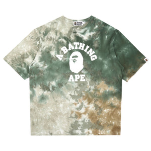 Tie Dye College Relaxed T-Shirt - Olive