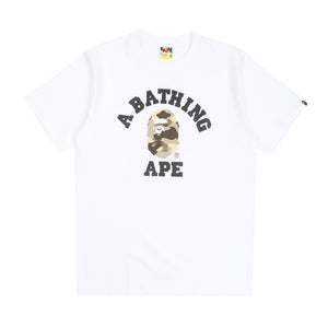 Color Camo College T-Shirt - White