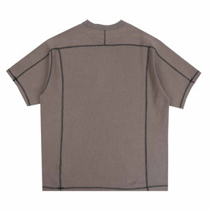 Crewneck DBL SS Knit - Charcoal